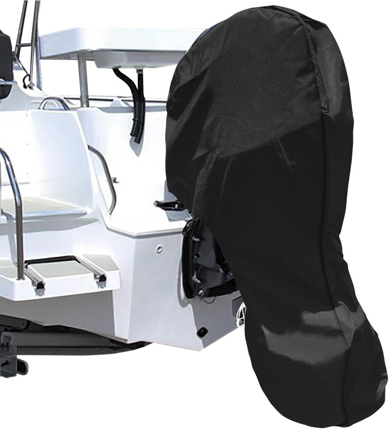 iCOVER Outboard Motor Covers, Trailerable Full Boat Engine Cover Waterproof Heavy Duty Oxford Fabric with Zipper, Fits 250-300HP Motors - Image 1